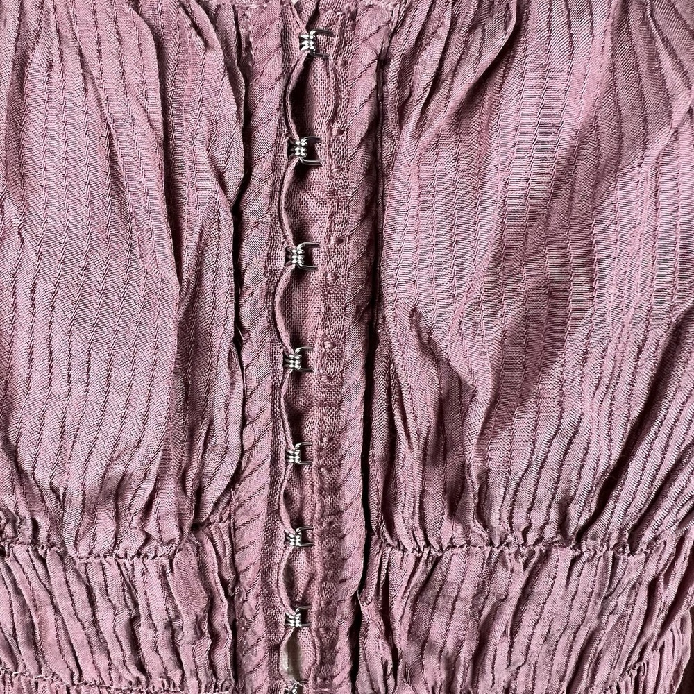 ASTR The Label Amber Sweetheart Top Milkmaid Corset Smocked Dusty Rose Small - Picture 3 of 10